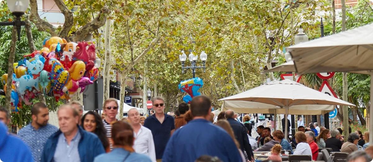 Foto del las ramblas de Poble Nou